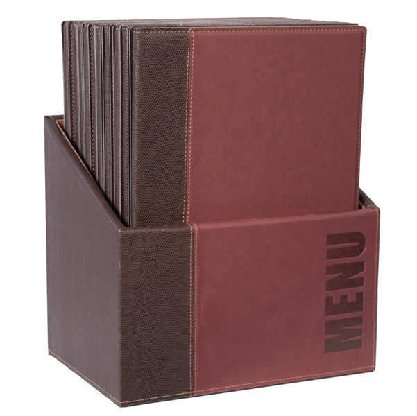 MD_71607 Menu Box Trendy - 20 portamenù - bordeaux - Securit - immagine 1