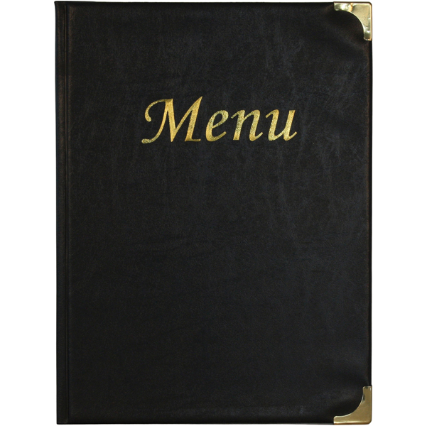 MD_71617 Portamenù Basic - A4 - 31,5 x 24 cm - PVC - nero - 4+2 buste fisse incluse - Securit - immagine 1