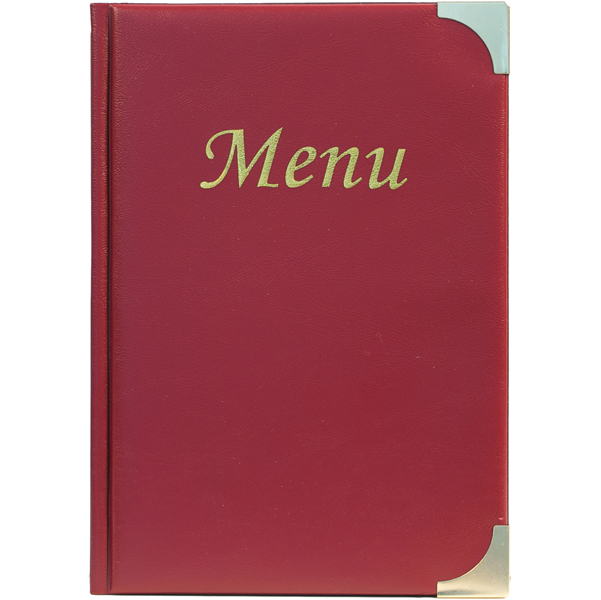 MD_71620 Portamenù Basic - A5 - 23,7 x 17 cm - PVC - bordeaux - 4+2 buste fisse incluse - Securit - immagine 1