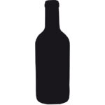 Lavagna da parete Silhouette - 49,5 x 19,5 cm - forma bottiglia - nero - Securit