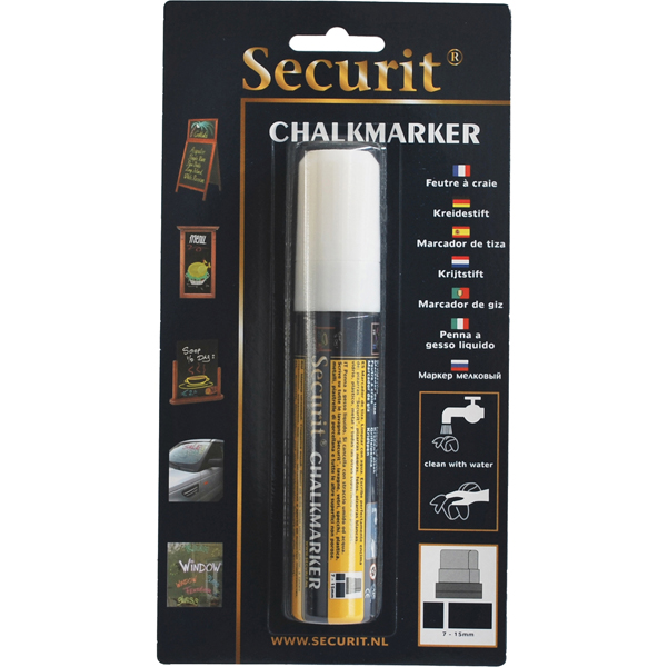 MD_71674 Marcatore a gesso liquido - punta maxi da 7,00-15,00mm - bianco - Securit - immagine 1