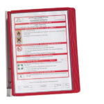 Leggio da parete Vario Wall 5 - 5 pannelli Sherpa inclusi - rosso - Durable