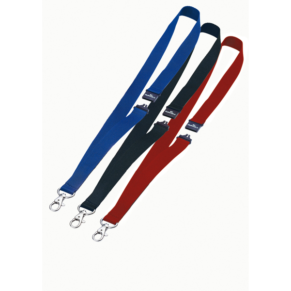 MD_71691 Cordoncini portabadge - larghezza 2 cm - rosso - Durable - conf. 10 pezzi - immagine 1