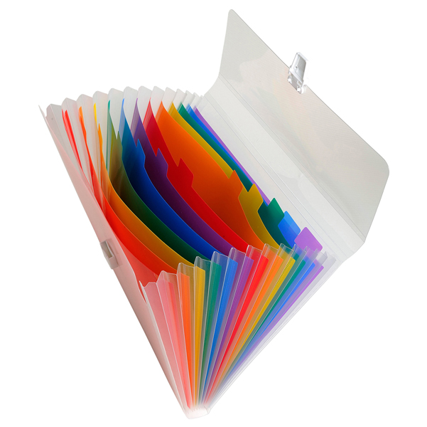 MD_71900 Classificatore Crystal - 13 tasche - PP - 33x25 cm - Exacompta - immagine 1