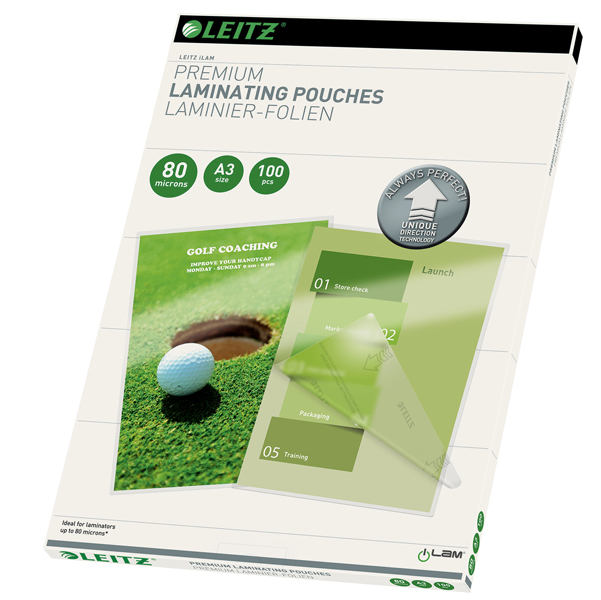MD_72016 Pouches ILam - A3 - 303x426 mm - 2x80 micron - Leitz - conf. 100 pezzi - immagine 1