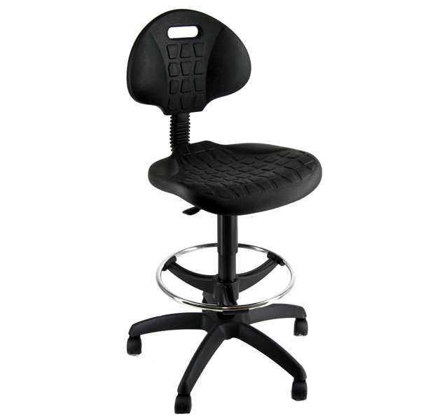 MD_73059 Sedia Tecnigrafo Esos E2 - con poggiapiedi e ruote - nero - Unisit - immagine 1