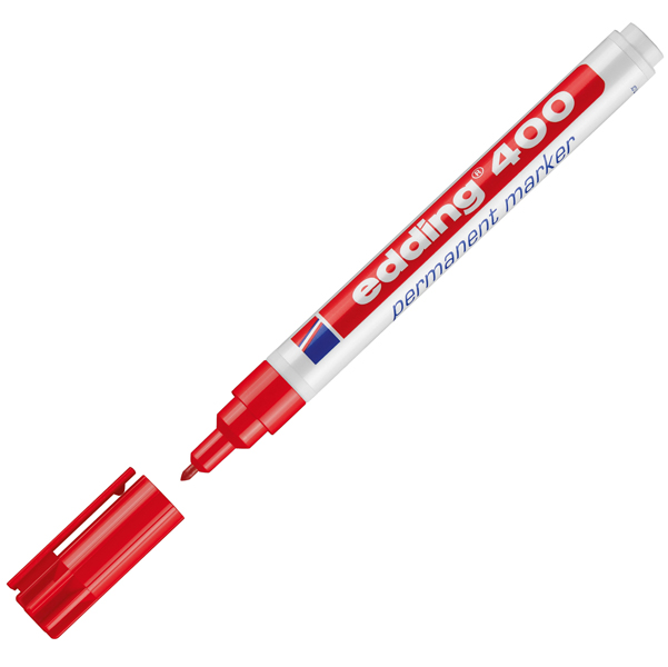 MD_73449 Marcatore permanente 400 - punta tonda - 1 mm - rosso - Edding - immagine 1