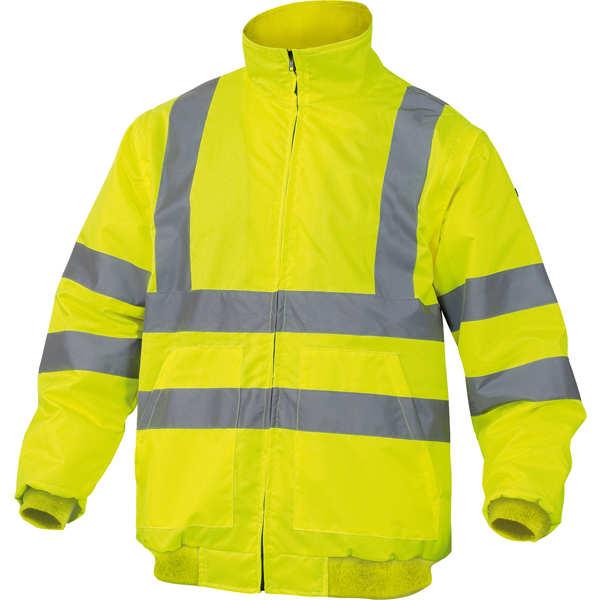 MD_73754 Giubbotto alta visibilità Reno HV - poliestere/poliuretano - taglia L - giallo fluo - Deltaplus - immagine 1