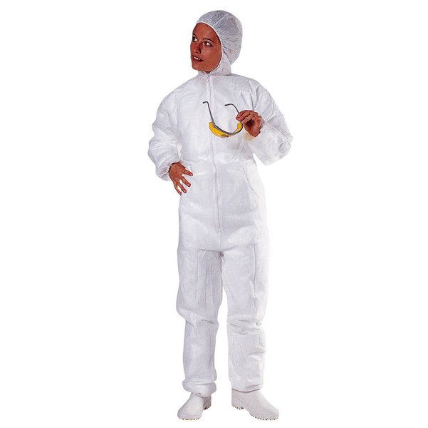 MD_73766 Tuta con cappuccio - monouso - PPL non tessuto - taglia XL - bianco - Deltaplus - immagine 1