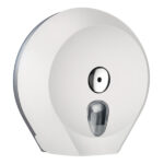 Dispenser carta igienica EColored rotolo Mini Jumbo - 27 x 12,8 x 27,3 cm - rotolo diametro 23 cm - adamello white - Mar Plast