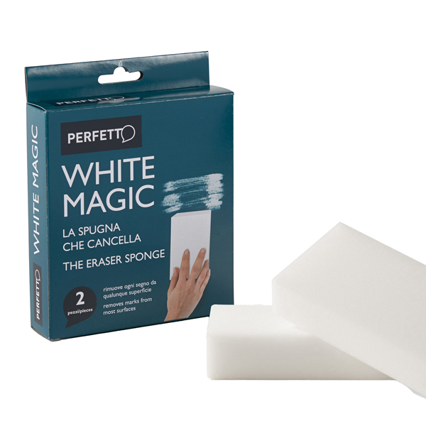 MD_74080 Spugna cancella macchie White Magic - 12 x 2,5 x 6 cm - Perfetto - conf. 2 pezzi - immagine 1