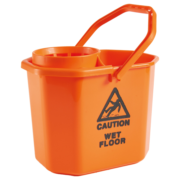 MD_74099 Secchio con strizzatore - PPL riciclabile - 12 L - rosso - PerfettoFactory - immagine 1