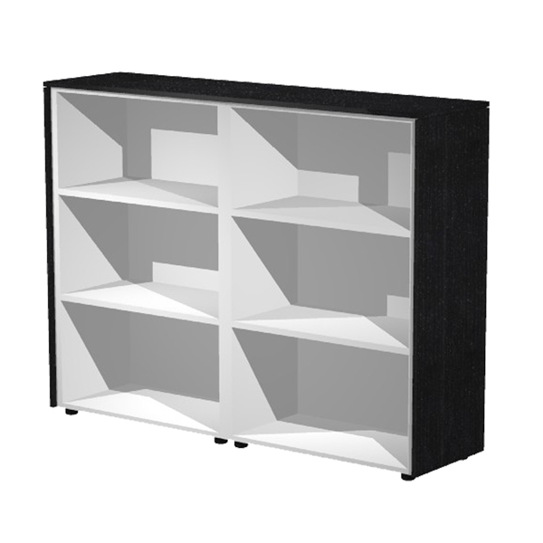 MD_74315 Coppia Prestige - mobili medi a giorno - 162,8 x 43 x 119,8 cm - nero venato - immagine 1