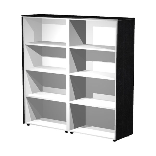MD_74319 Coppia Prestige - mobili medio alti a giorno - 162,8 x 43 x 158,2 cm - nero venato - immagine 1