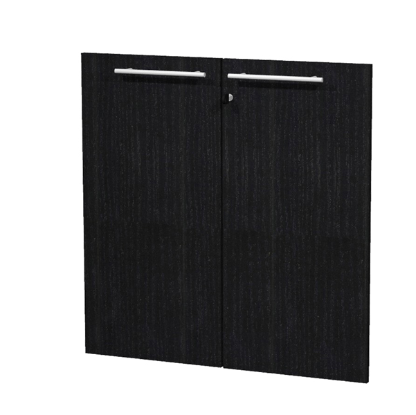 MD_74321 Coppia ante Prestige - per mobile basso - 80 x 77 cm - spessore 18 mm - melaminico - nero venato - immagine 1