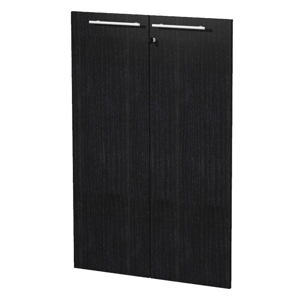 MD_74325 Coppia ante Prestige - per mobile medio - 80 x 115,4 cm - spessore 18 mm - melaminico - nero venato - immagine 1