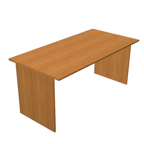 MD_74336 Scrivania Easy - lineare - 160 x 80 x 72 cm - noce chiaro - immagine 1
