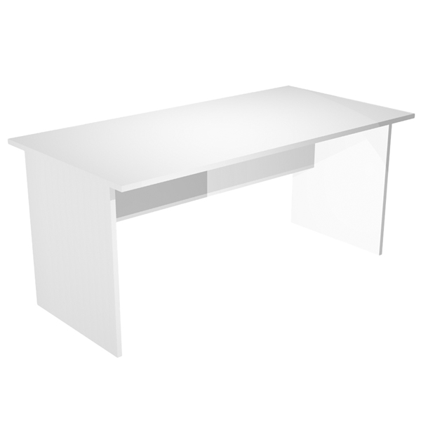 MD_74340 Scrivania Easy - lineare - 140 x 80 x 72 cm - bianco - immagine 1