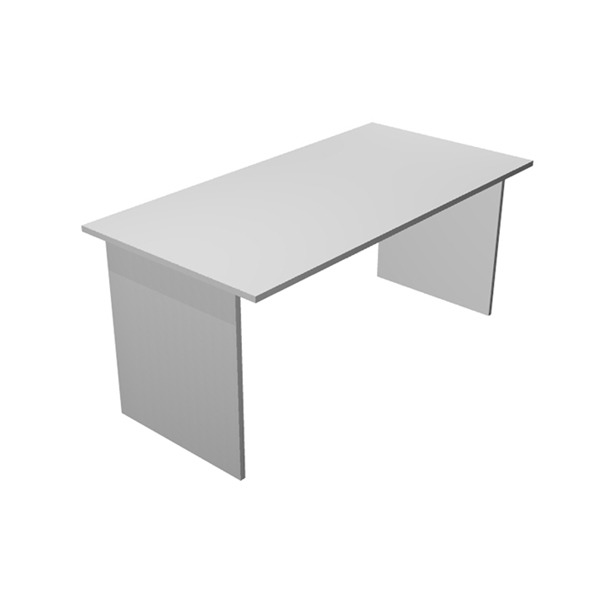 MD_74344 Scrivania Easy - lineare - 140 x 80 x 72 cm - grigio - immagine 1