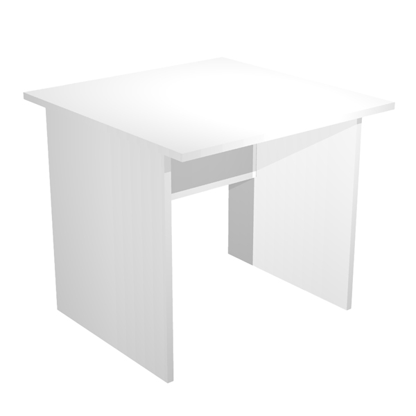 MD_74345 Scrivania Easy - lineare - 80 x 80 x 72 cm - bianco - immagine 1