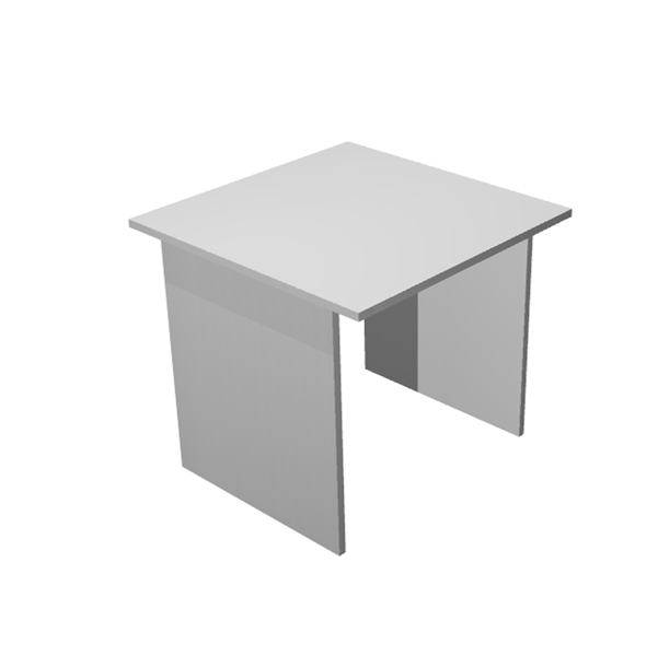 MD_74349 Scrivania Easy - lineare - 80 x 80 x 72 cm - grigio - immagine 1