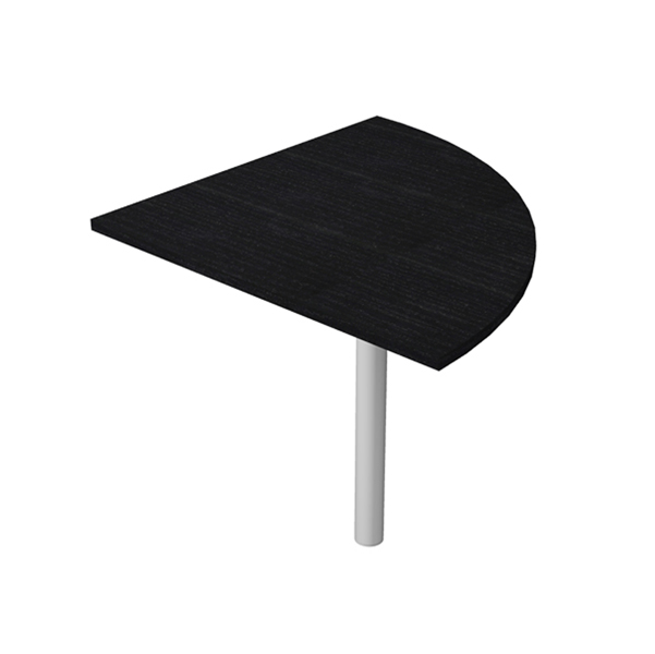 MD_74368 Raccordo angolare 90° per scrivanie Easy - 80 x 80 cm - nero venato/grigio cromato - immagine 1