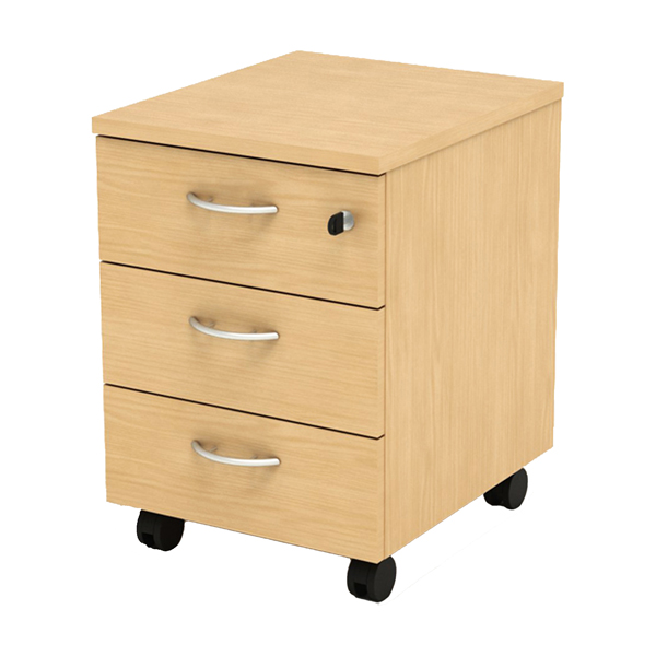 MD_74372 Cassettiera Easy - 3 cassetti - con ruote - 41,8 x 52 x 59,5 cm - faggio - immagine 1