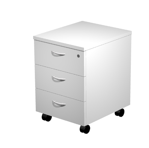 MD_74374 Cassettiera Easy - 3 cassetti - con ruote - 41,8 x 52 x 59,5 cm - grigio - immagine 1