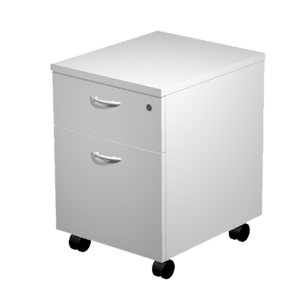 MD_74379 Cassettiera Easy - 1 cassetto + 1 classificatore - con ruote - 41,8 x 52 x 59,5 cm - grigio - immagine 1