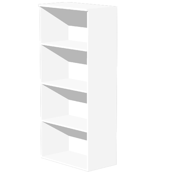 MD_74398 Mobile Easy - alto a giorno - 80 x 35 x 180 cm - bianco - immagine 1