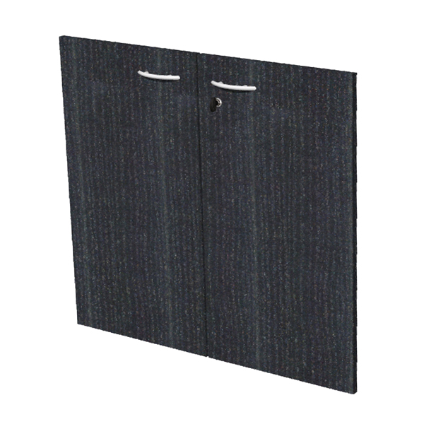 MD_74406 Coppia ante Easy - per mobile basso - 80 x 67 cm - spessore 18 mm - melaminico - nero venato - immagine 1