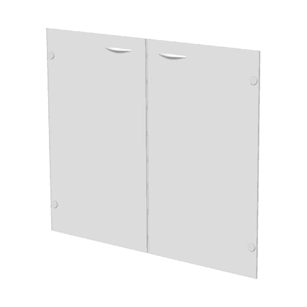 MD_74408 Coppia ante Easy - per mobile basso - 80 x 67 cm - spessore 5 mm - vetro satinato - immagine 1