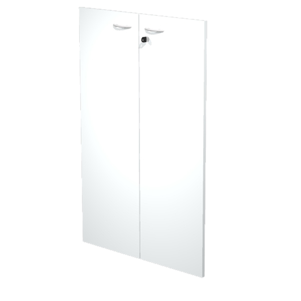 MD_74409 Coppia ante Easy - per mobile medio - 80 x 115 cm - spessore 18 mm - melaminico - bianco - immagine 1