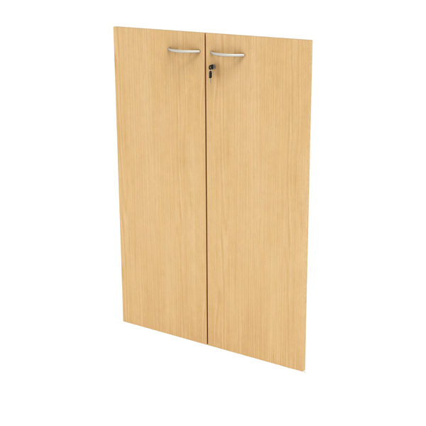 MD_74411 Coppia ante Easy - per mobile medio - 80 x 115 cm - spessore 18 mm - melaminico - faggio - immagine 1