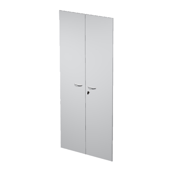 MD_74419 Coppia ante Easy - per mobile alto - 80 x 175 cm - spessore 18 mm - melaminico - grigio - immagine 1