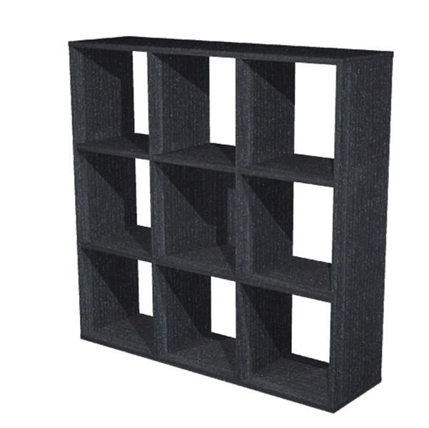 MD_74436 Libreria casellario Rainbow - 9 caselle - 104,1x29,2x103,9 cm - nero venato - immagine 1