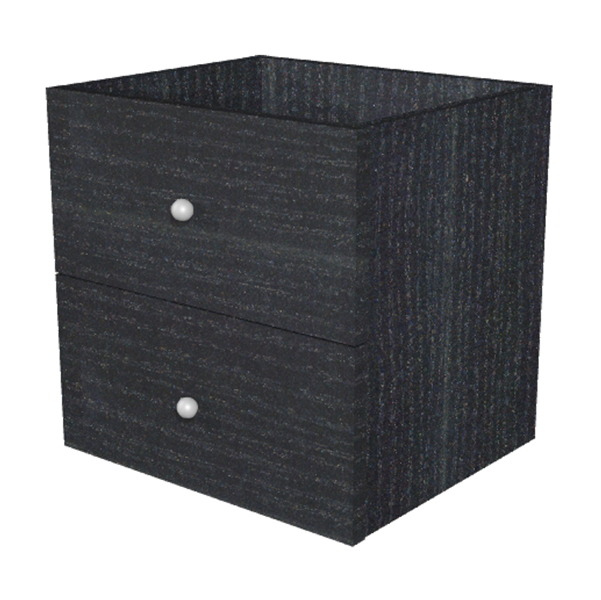 MD_74444 Cassettiera per casellario Rainbow - 2 cassetti - 32,5x28,8x32,5 cm - nero venato - immagine 1