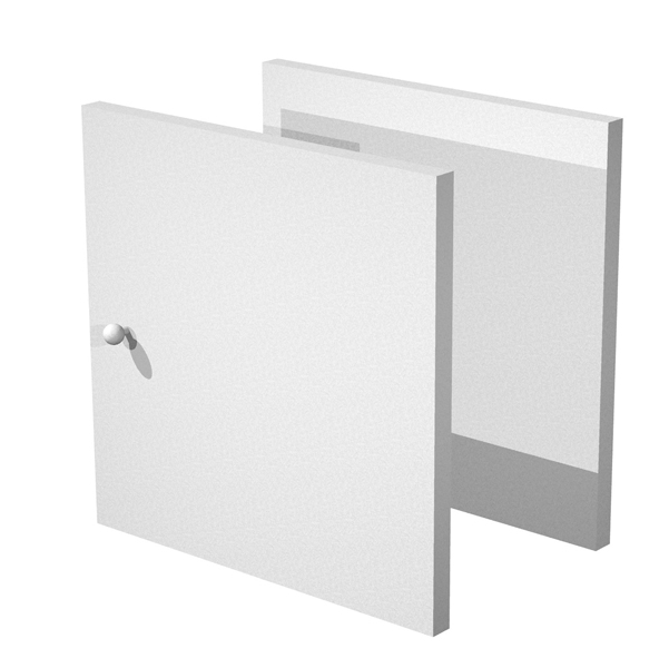 MD_74447 Coppia ante Rainbow - 32,2x32,1 cm - per libreria - grigio alluminio - immagine 1