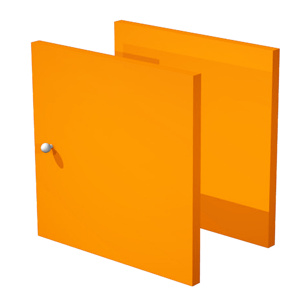 MD_74449 Coppia ante Rainbow - 32,2x32,1 cm - per libreria - arancione - immagine 1