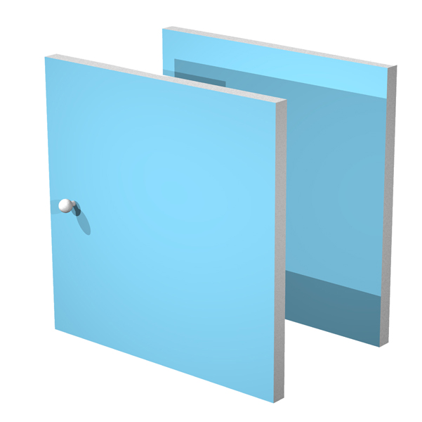MD_74450 Coppia ante Rainbow - 32,2x32,1 cm - per libreria - azzurro - immagine 1