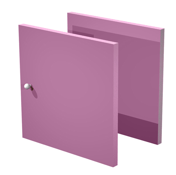 MD_74451 Coppia ante Rainbow - per libreria - 32,2 x 32,1 cm - viola - immagine 1