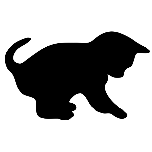 MD_74541 Lavagna da parete Silhouette - 45,5 x 29 cm - forma gatto - nero - Securit - immagine 1
