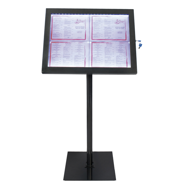 MD_74543 Espositore a LED per esterni/interni - display 4 x A4 - Securit - immagine 1