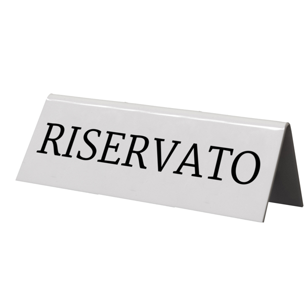 MD_74558 Targhetta RISERVATO per tavoli - Securit - set 5 pezzi - immagine 1
