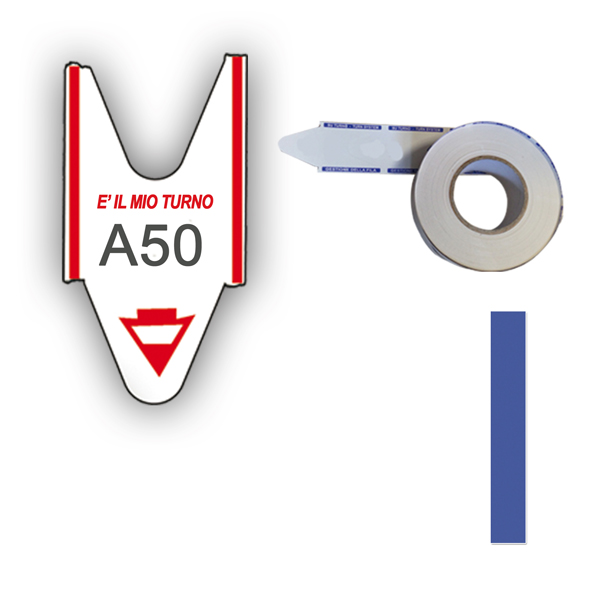 MD_74647 Rotolo da 2000 ticket per elimina code - blu - Printex - conf. 5 rotoli - immagine 1