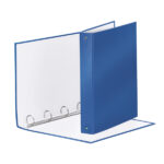 Raccoglitore Meeting - 22 x 30 cm - 4 anelli tondi 30 mm - dorso 4 cm - PP - blu metallizzato - Esselte