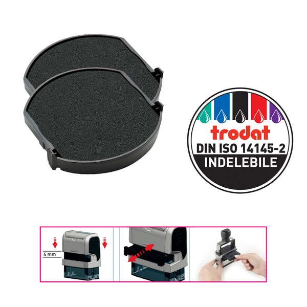 MD_74930 Tampone di ricambio 6/4642 - nero - Trodat - conf. 2 pezzi - immagine 1