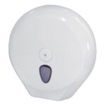 Dispenser carta igienica rotolo Maxi Jumbo - 33,5 x 12,8 x 33,5 cm - rotolo diametro 29 cm - bianco - Mar Plast