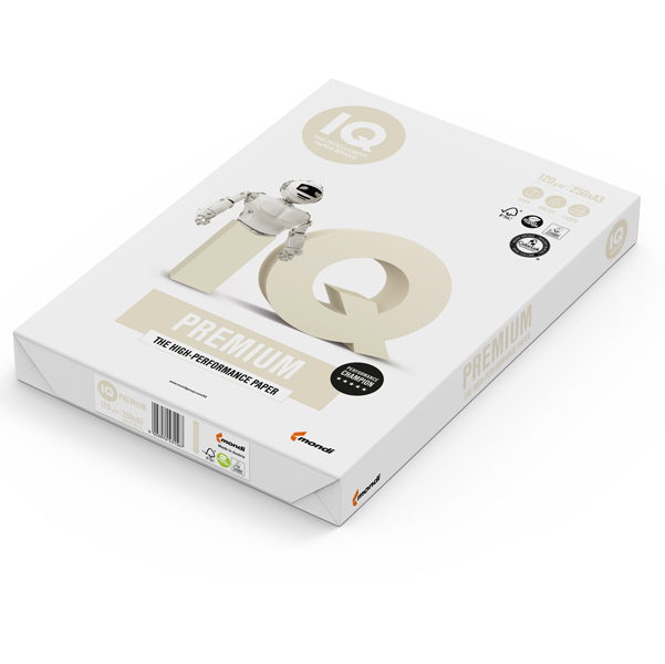 MD_76550 Carta IQ Premium - A3 - 120 gr - bianco - Mondi - conf. 250 fogli - immagine 1