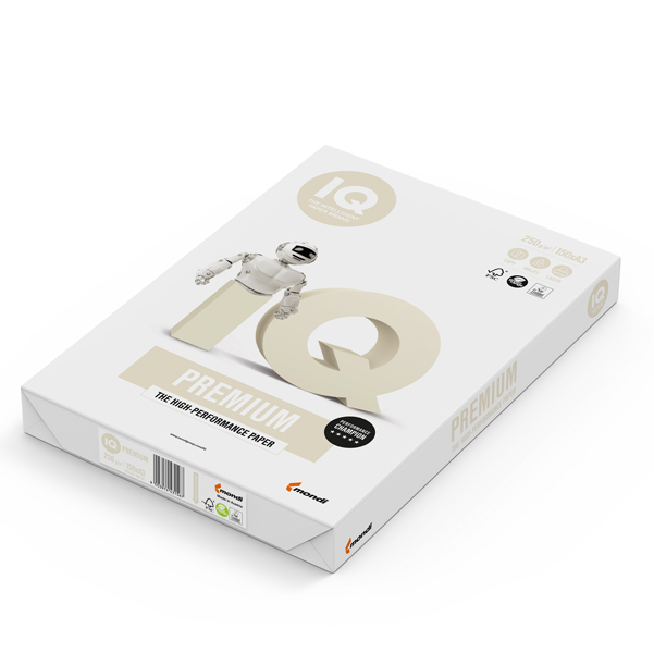 MD_76553 Carta IQ Premium - A3 - 250 gr - bianco - Mondi - conf. 150 fogli - immagine 1